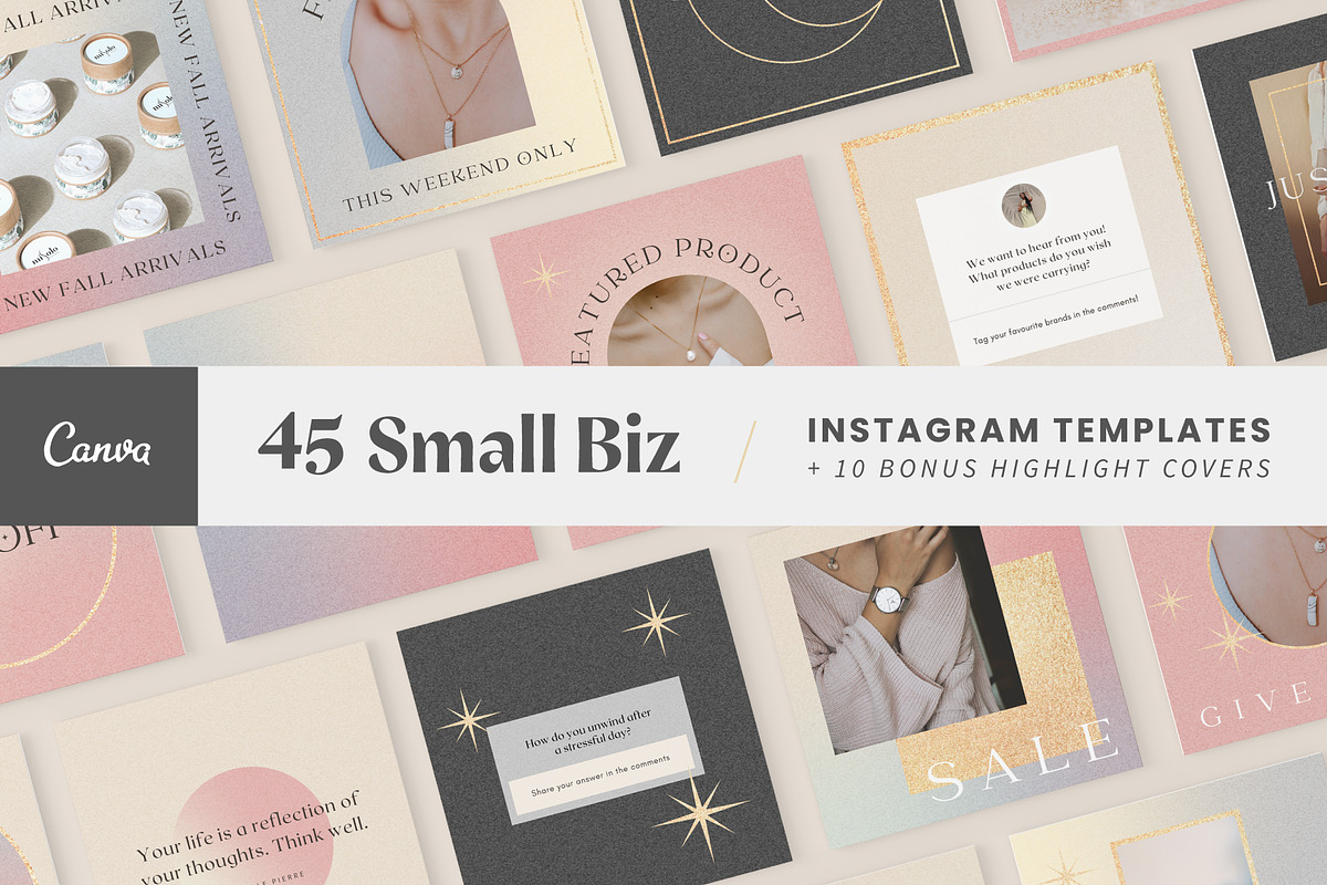Small Business Instagram Templates, a Social Media Template by Galaxybomb (Photo 1 of 10)