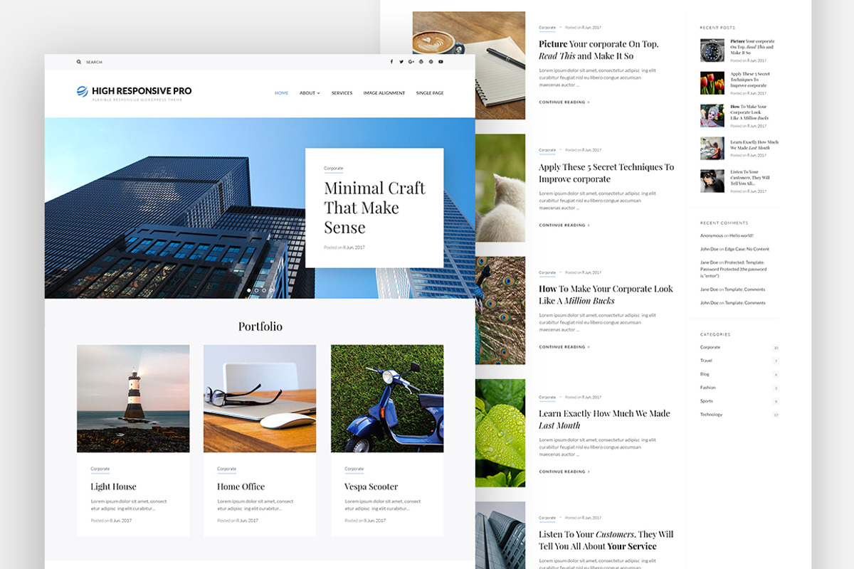 High Responsive Pro, a WordPress Template by Catch Themes