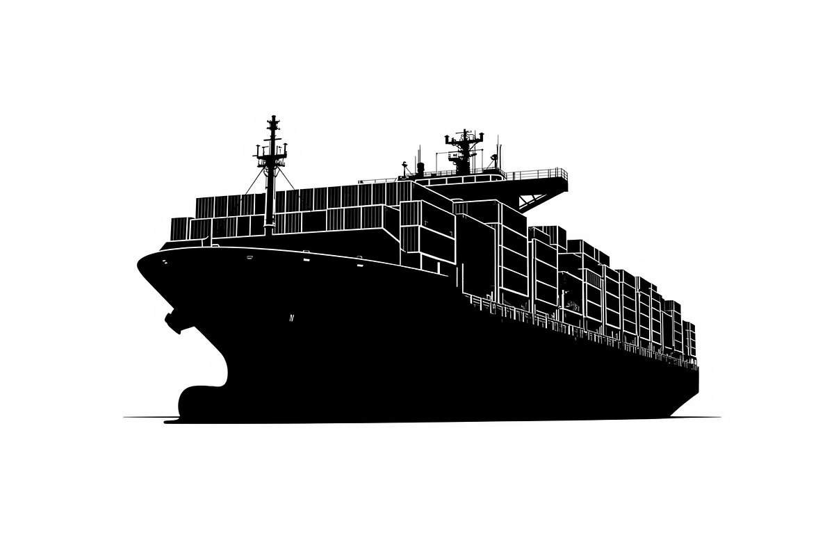 Ocean Ship & Boat Vector Silhouettes, an Illustration by jahid234 (Photo 7 of 9)