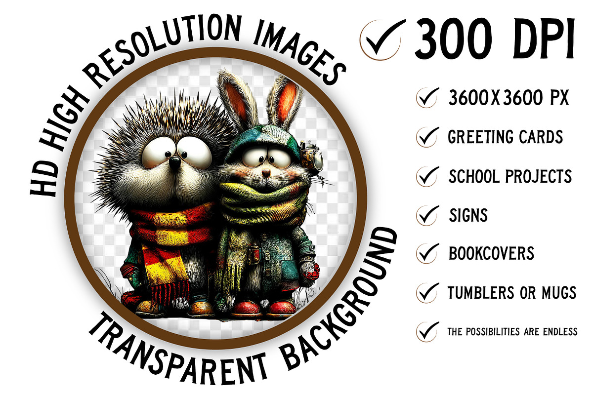 Cozy Animal Friends Clipart, an Illustration by Craft Nest (Photo 3 of 8)