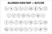 Food & Allergen icon font set, a Symbol Font by Studio Dot by dot (Thumbnail 5 of 6)