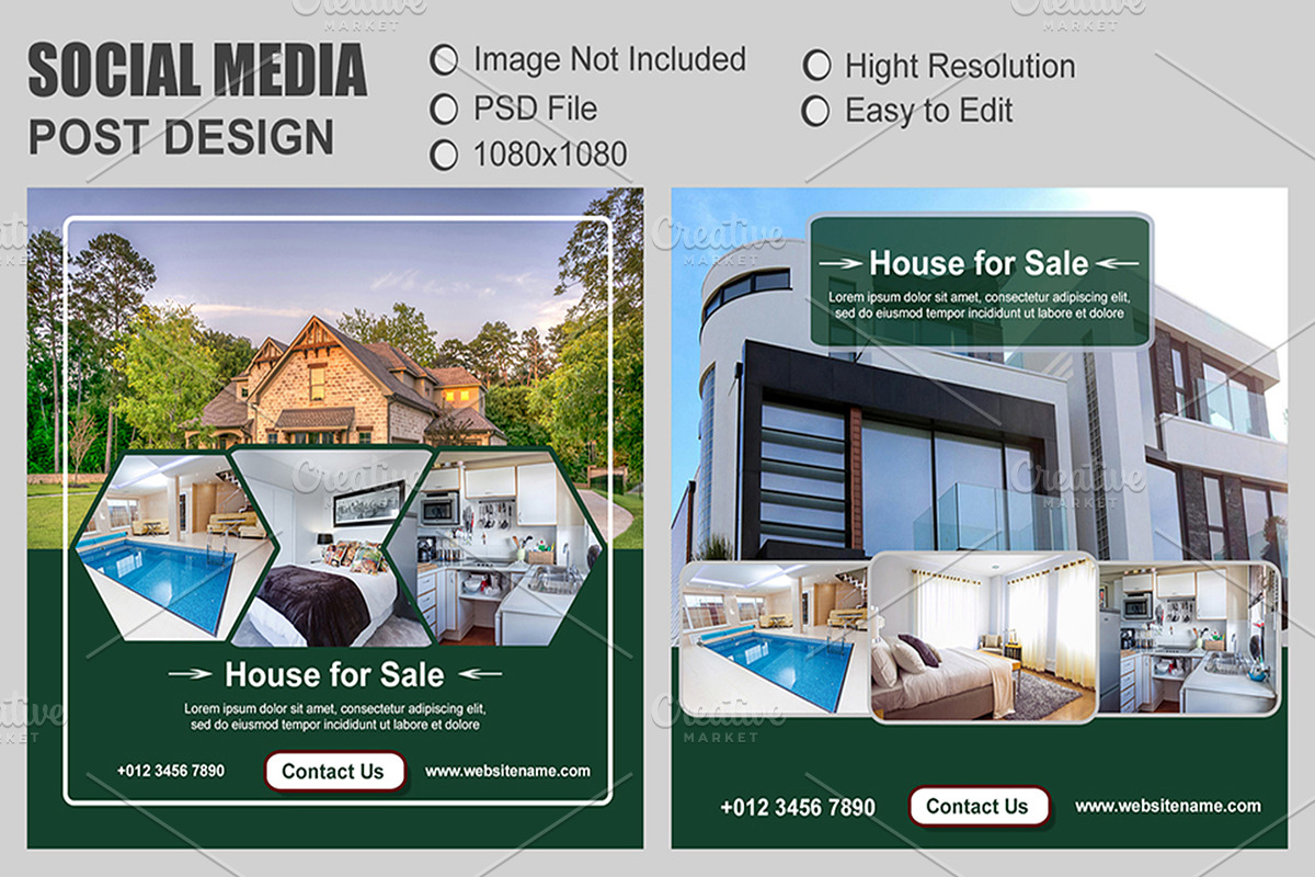 20 Real Estate Instagram Post Kit preview 2