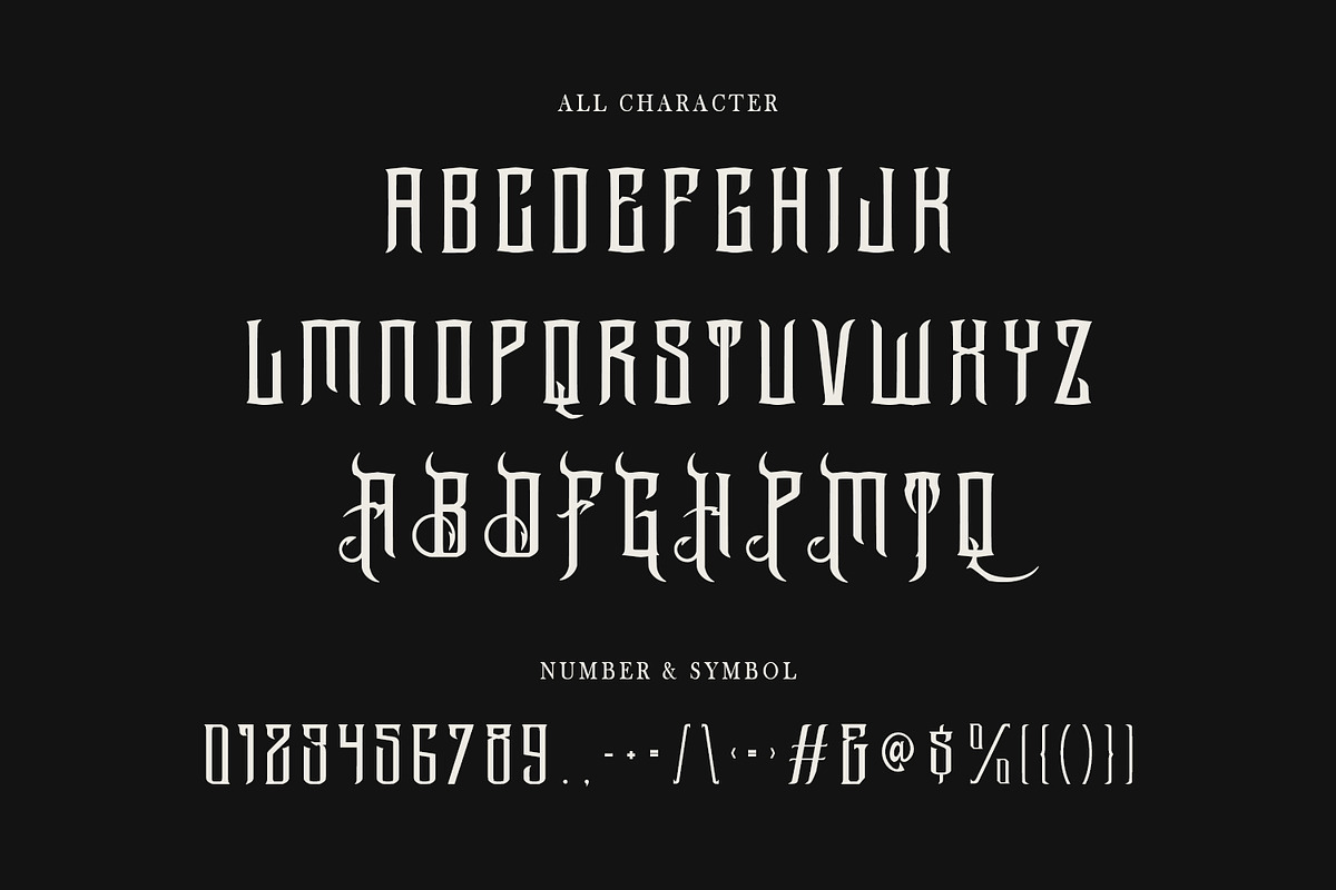 Arzzell Blackletter Display Font, a Font by Maulana Creative (Photo 7 of 7)