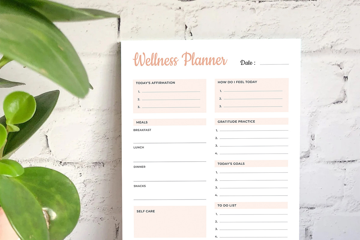 Health and Wellness Planner, a Stationery Template by DesignDevisers (Photo 1 of 10)