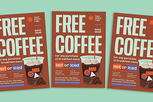 Free Coffee Flyer, a Flyer Template by Gumico Studio.