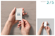 5 Handheld Business Card Mockups, a Print Template by h3design (Thumbnail 4 of 7)