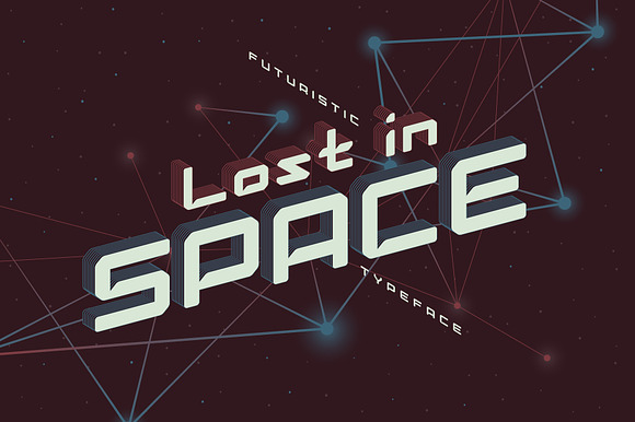 Lost in space. Futuristic typeface preview 7