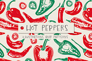 Hot peppers, a Food Illustration by Twisted Tail (Thumbnail 1 of 6)