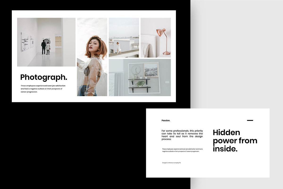Passion - Minimal powerpoint, a Presentation Template by Dirtytemp Studio (Photo 6 of 11)