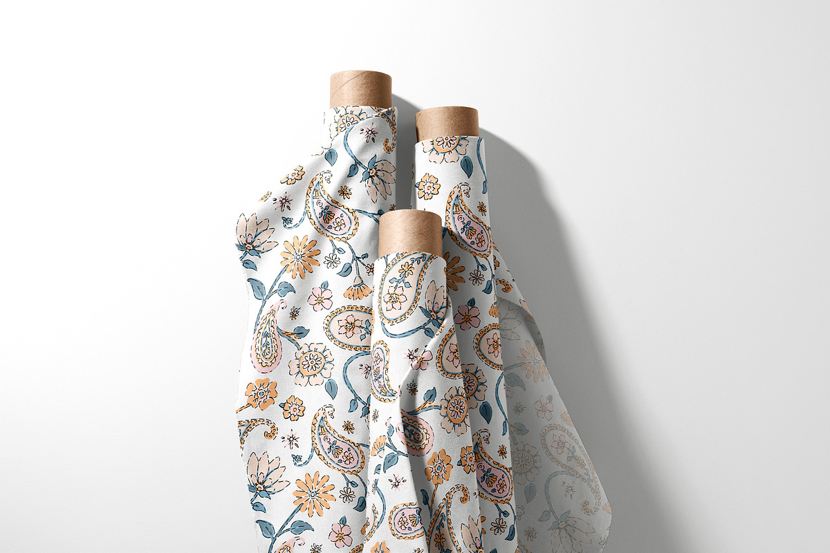 Ethnic Paisley Floral Pattern, a Pattern Graphic by StudioGlouna (Photo 2 of 9)
