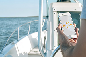 Nautical iPhone Mockup PSD