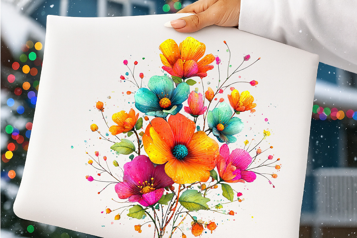 Whimsical spring daffodil flowers, an Illustration by SinaCreation (Photo 7 of 11)