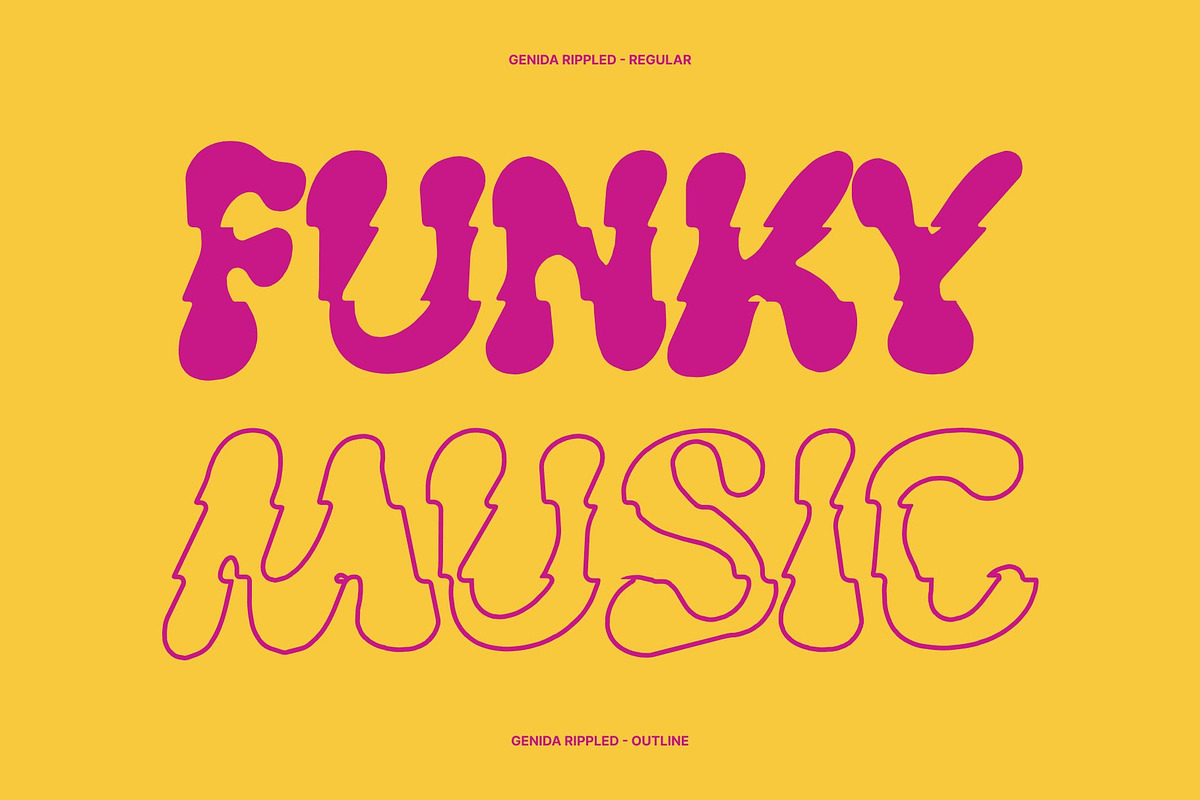 Genida Rippled, a Sans Serif Font by Craft Supply Co. (Photo 2 of 8)