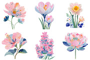 Whimsical Flowers Spring Clipart, an Illustration by DreamArtGraphic (Thumbnail 4 of 4)
