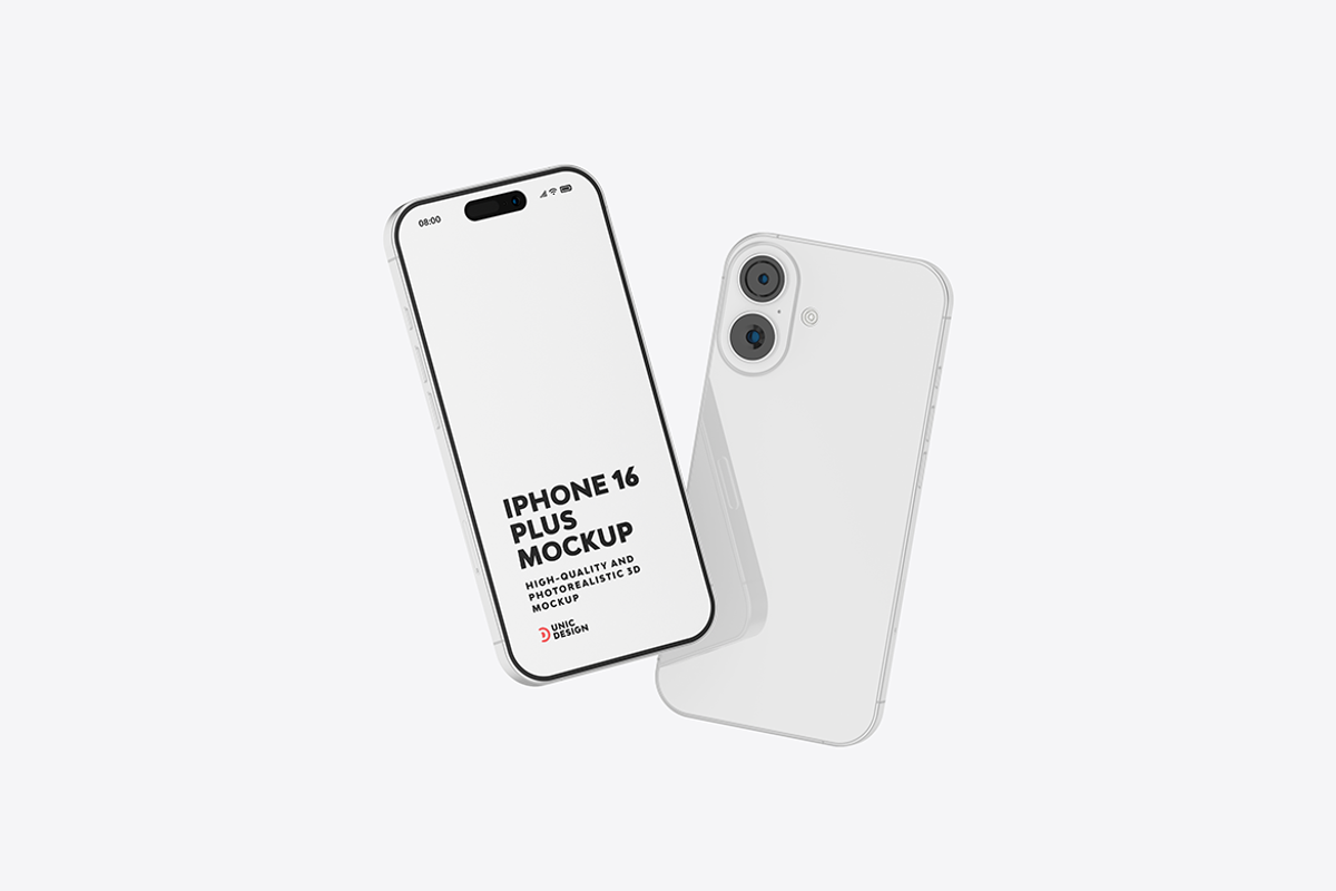 iPhone 16 Plus Mockup, an iPhone Mockup by UnicDesign (Photo 21 of 21)