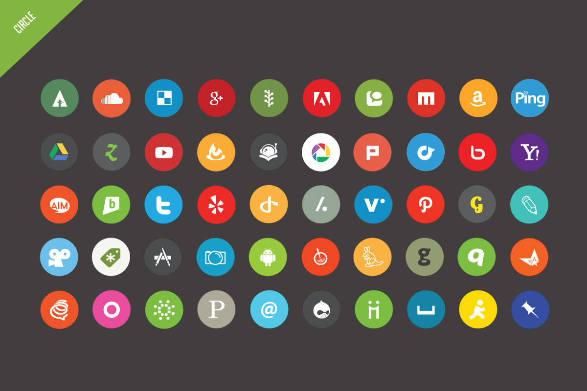 Complete Social Icon Set - Vector preview 4