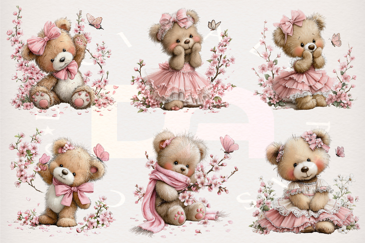 Whimsical Bear Cub Clipart Bundle, a Transportation Illustration by Digital Artistic99 (Photo 3 of 7)