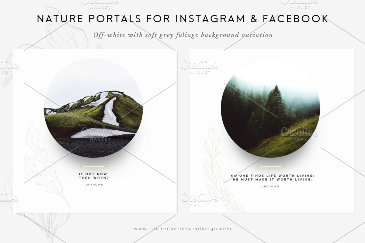 Nature Portals for Instagram & FB, a Social Media Template by Illumineer Media & Design (Photo 2 of 13)