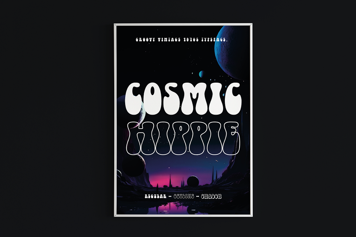 Cosmic Hippie - Groovy Font, a Sans Serif Font by HipFonts (Photo 5 of 10)