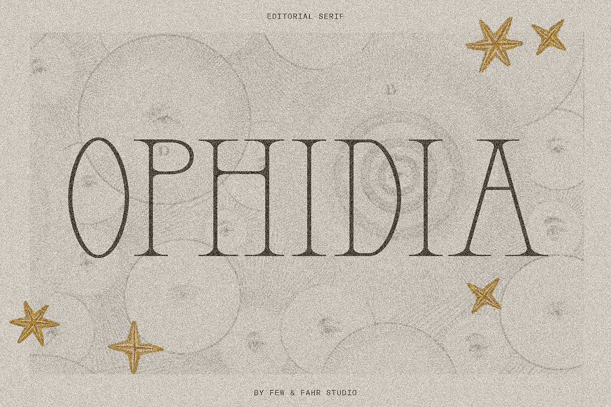 OPHIDIA Typeface, a Serif Font by Few & Fahr Studio (Photo 1 of 7)