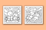 Valentine Cuties Cozy Coloring Pages, a Seasonal Illustration by Ink Gallery (Thumbnail 3 of 4)