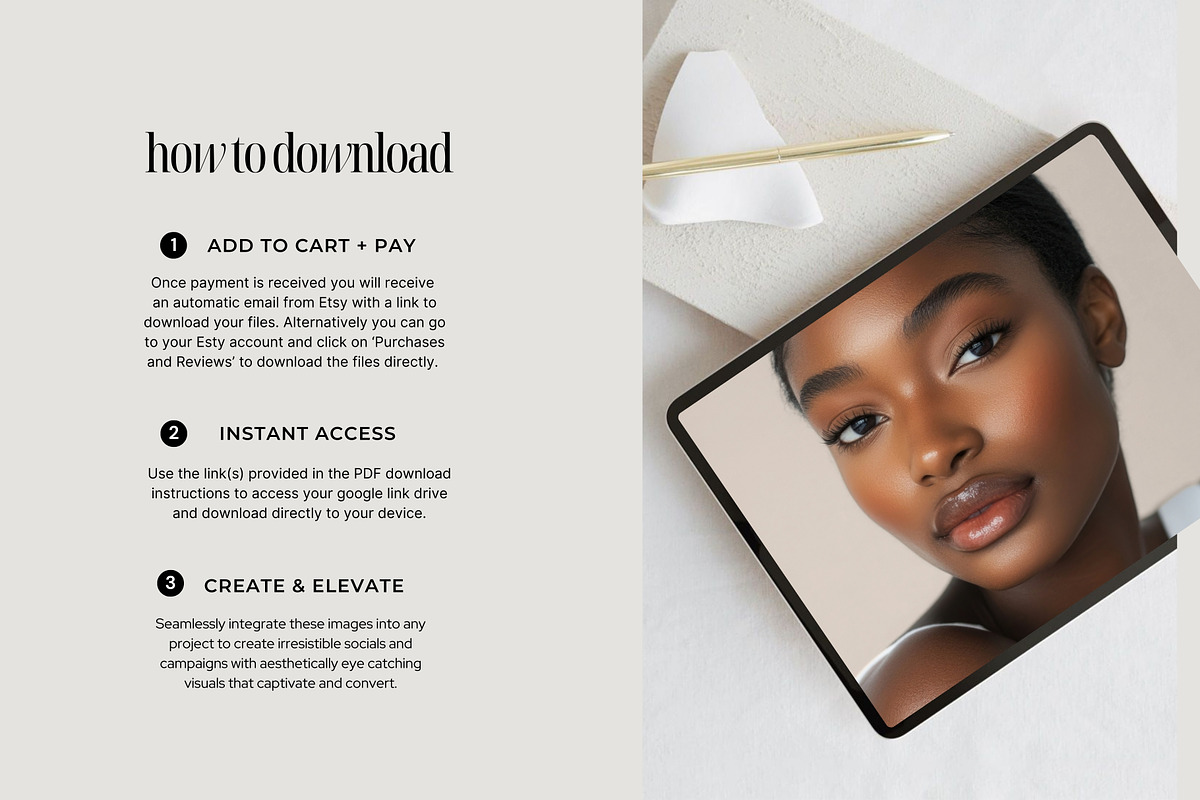 Melanin Beauty Stock Image Bundle, a Beauty & Fashion Photo by COCO Designs (Photo 19 of 20)