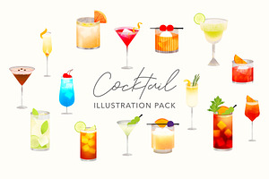 Cocktail Illustration Pack