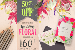Watercolor Floral Bundle