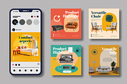 Furniture Social Media Posts, a Social Media Template by MightyDesign (Thumbnail 2 of 9)