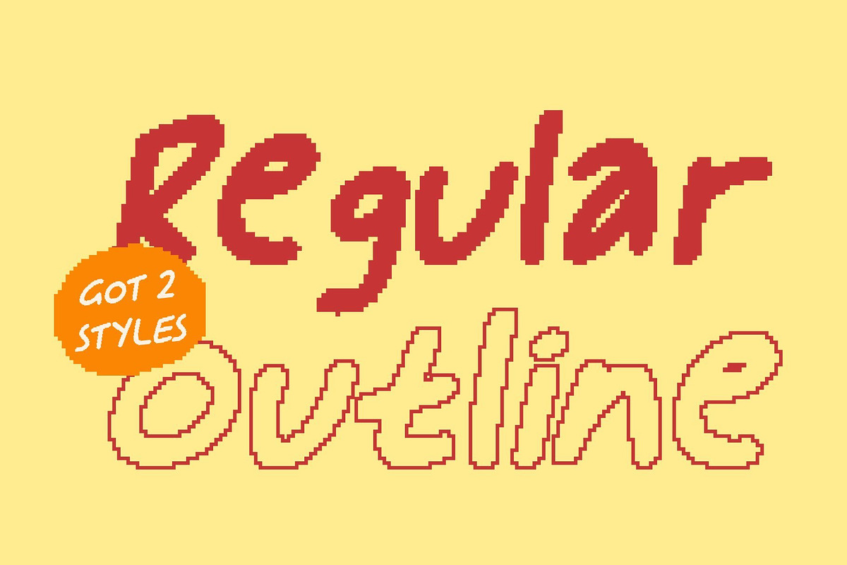 CS Gracila Pixel, a Handwritten Font by Craft Supply Co. (Photo 4 of 8)