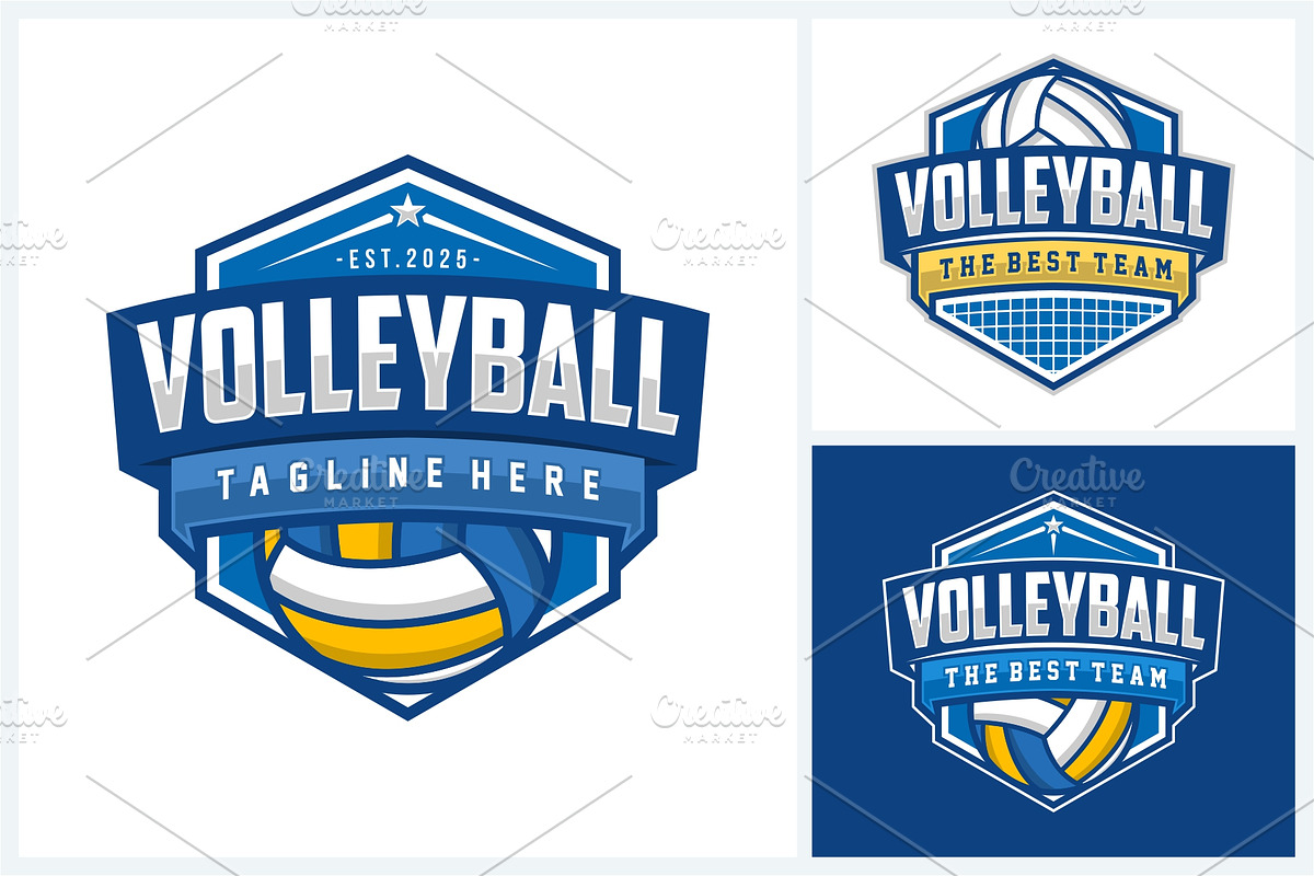 Volleyball logo design vector, a Branding & Logo Template by jundio studio