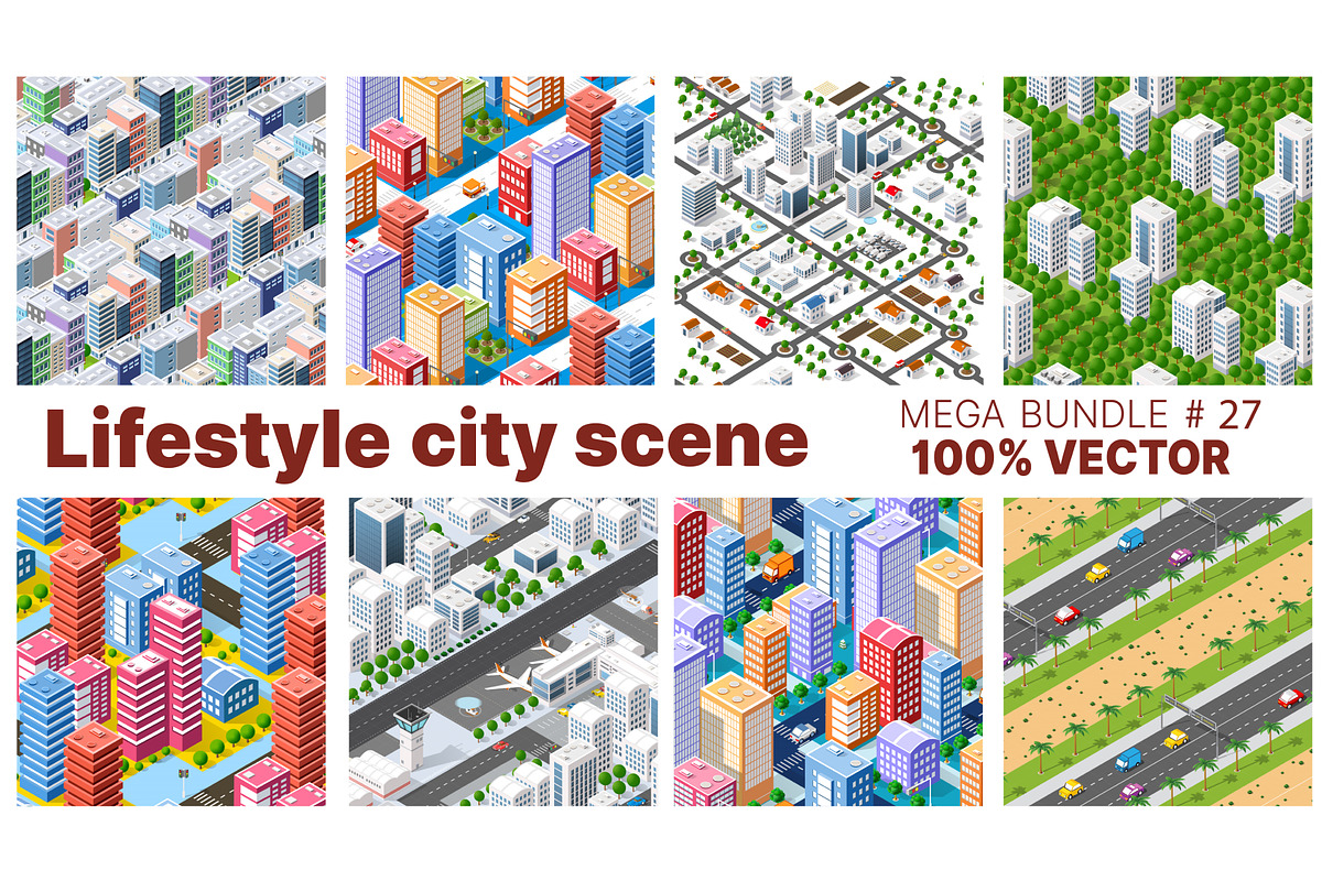 The city's lifestyle scene set, a Person Illustration by AlexZeL (Photo 1 of 5)