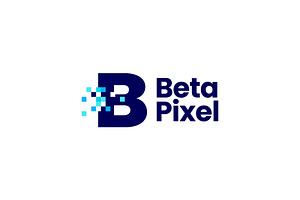 b letter pixel mark digital 8 bit, a Branding & Logo Template by VASTARD STUDIO