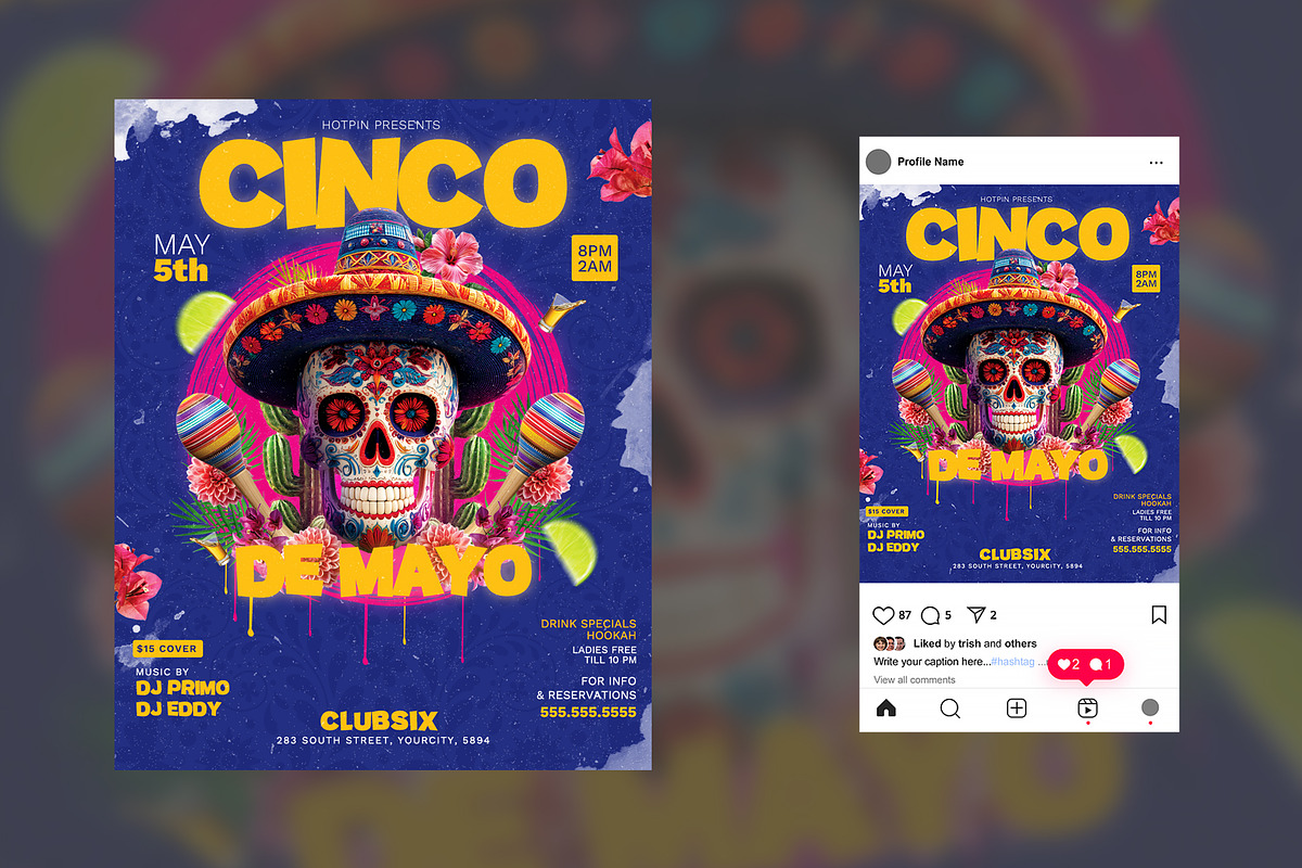 Cinco de Mayo Flyer Template, a Flyer Template by Hotpin (Photo 2 of 2)