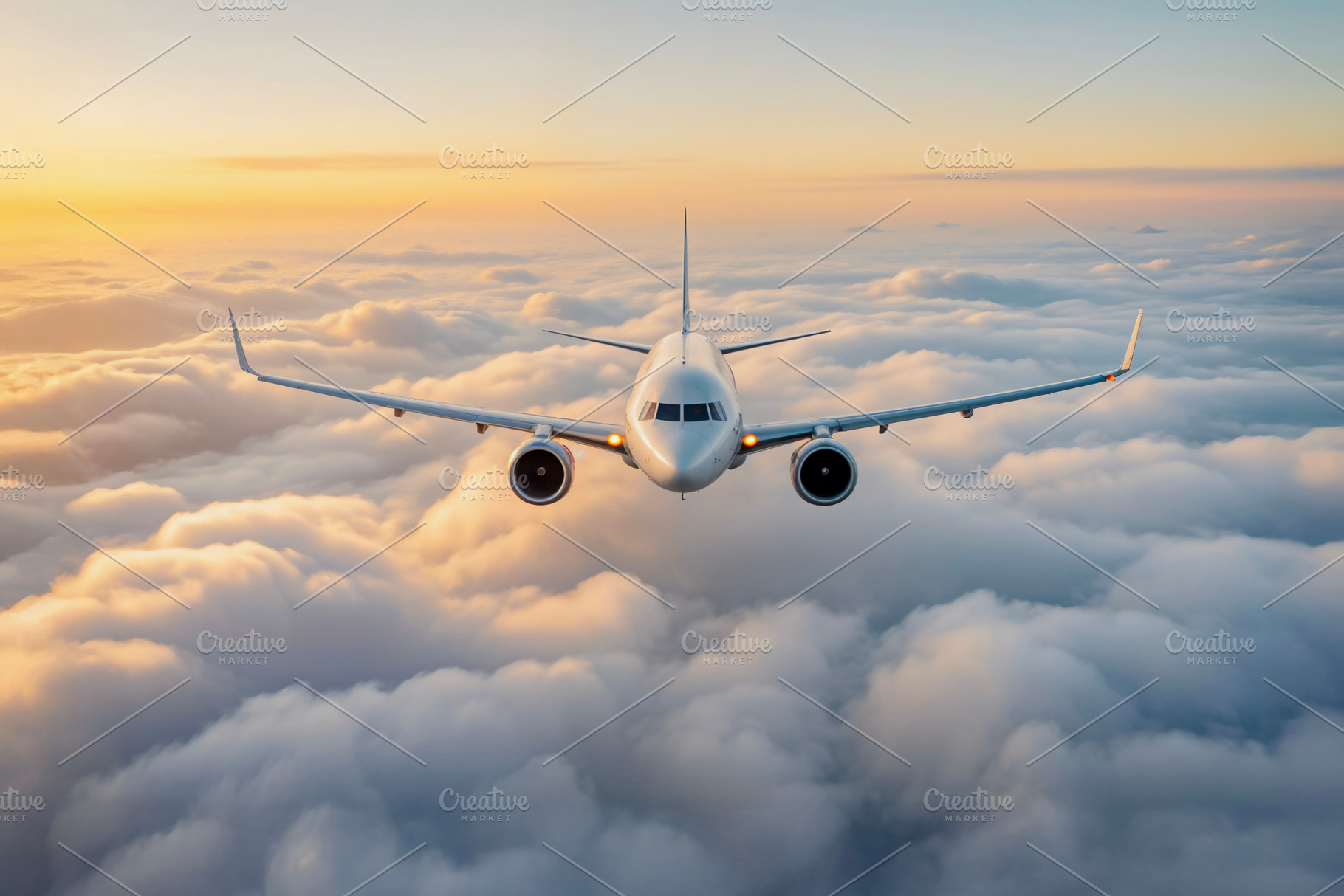 Commercial airplane flying, a Photo by rarrarorro
