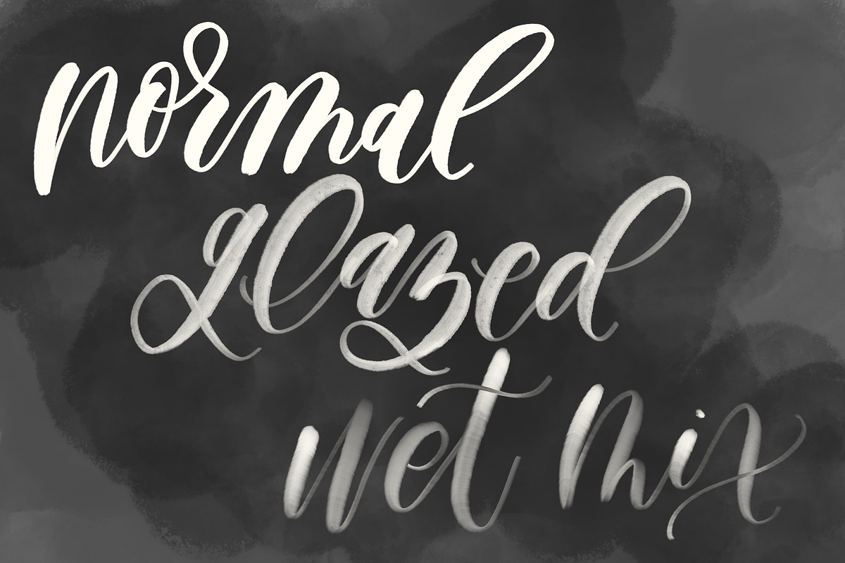 Brushy Lettering Brush for Procreate, a Brush Add-On by The Ampersand Shop (Photo 2 of 4)