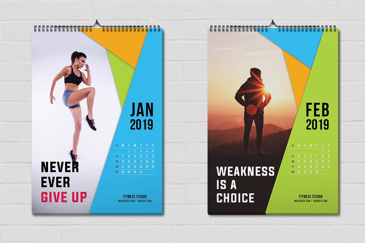 Fitness Calendar 2019, a Stationery Template by Jaisivakumar (Photo 3 of 9)