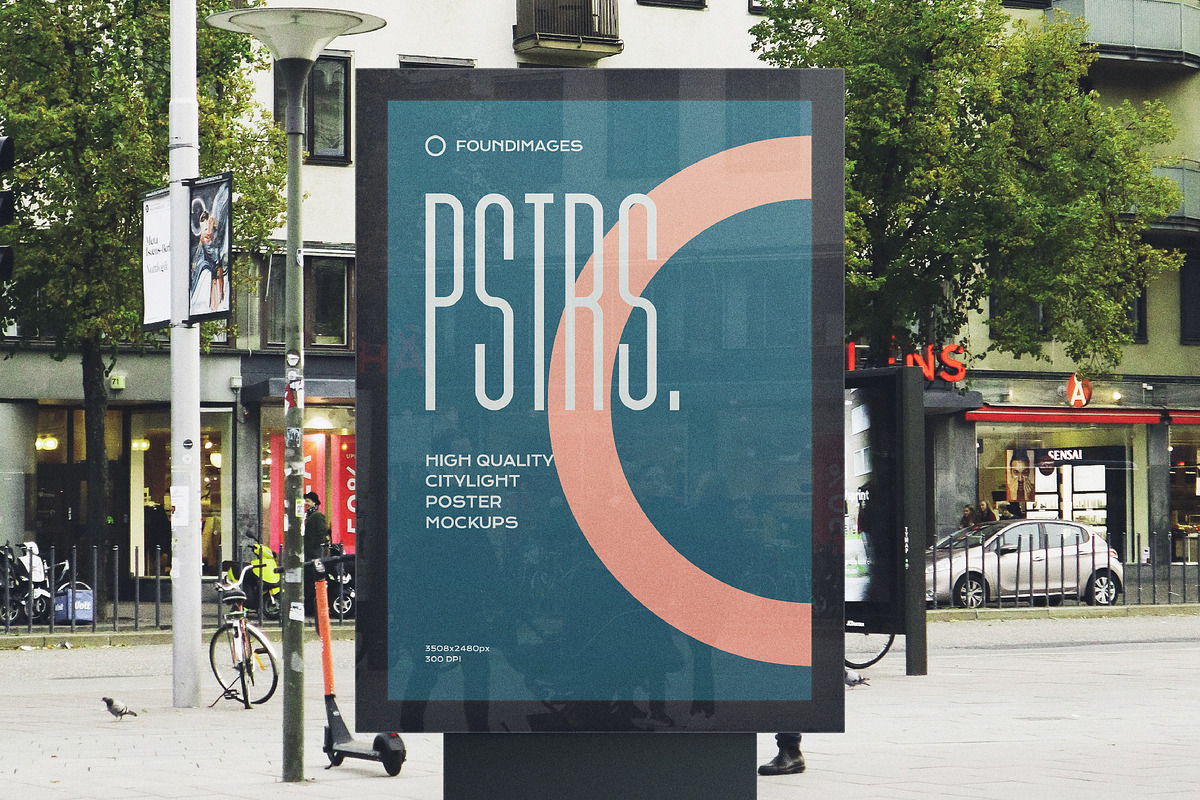 Poster outdoor indoor mockup bundle, an Advertising Mockup by FoundImages (Photo 61 of 64)