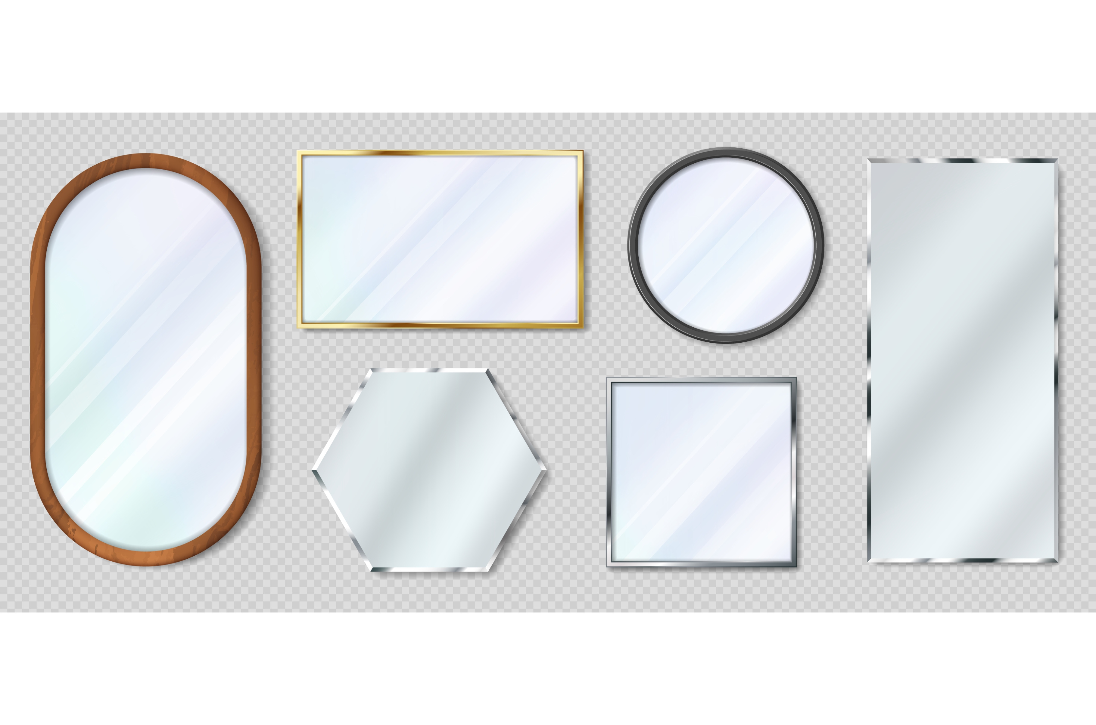 Realistic mirror in various shapes, an Object Graphic by Frogella ...