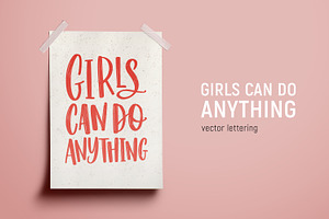 Girls can do anything card, a Decorative Illustration by Good Studio