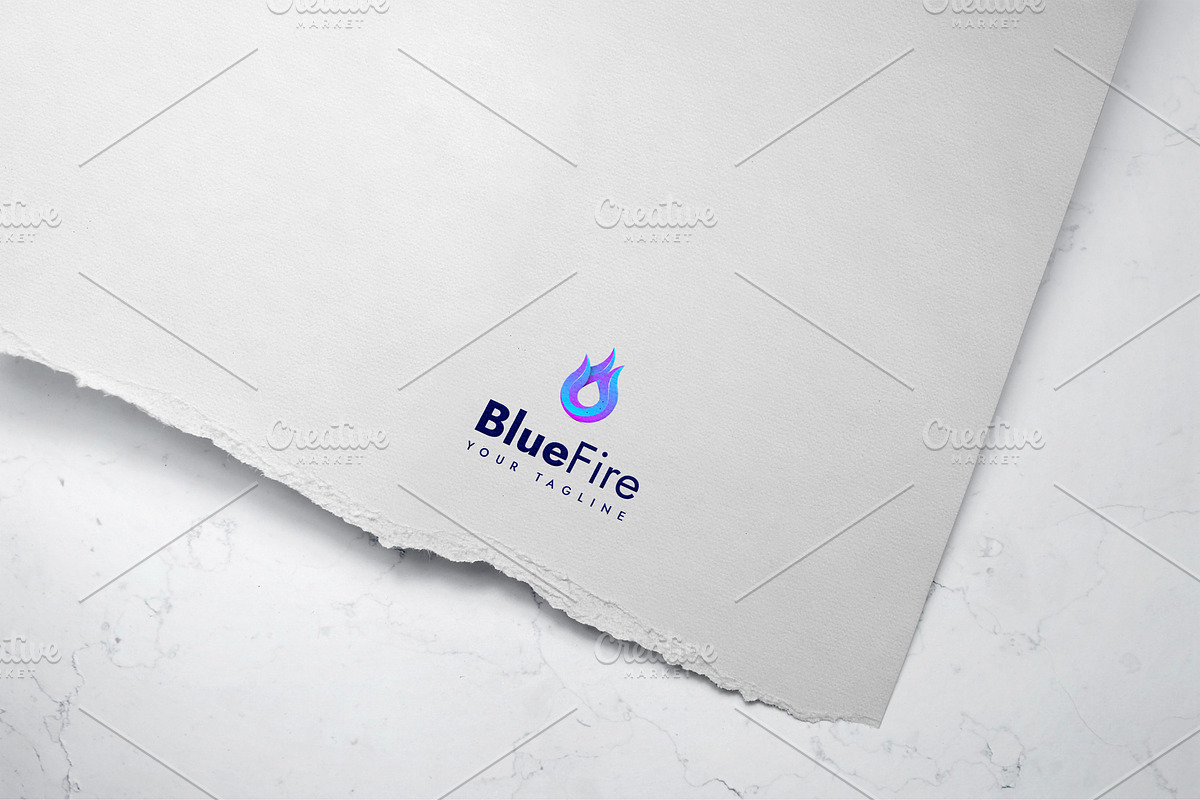 Blue Fire Modern Brand Logo Template, a Branding & Logo Template by Graplick (Photo 3 of 3)