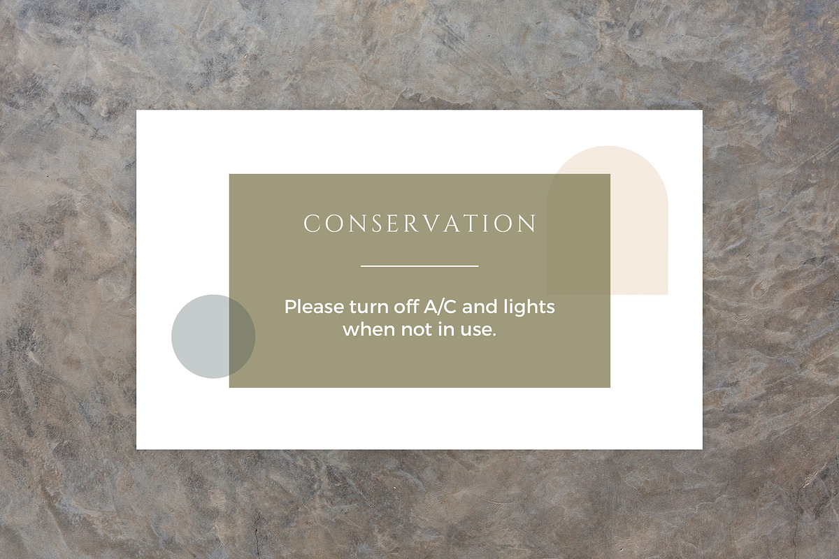 Arches Info Signs for Airbnb Hosts, a Templates & Theme by Kin Studio (Photo 6 of 8)