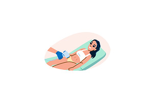 Beautician removing hair with laser, a Healthcare Illustration by pikepicture
