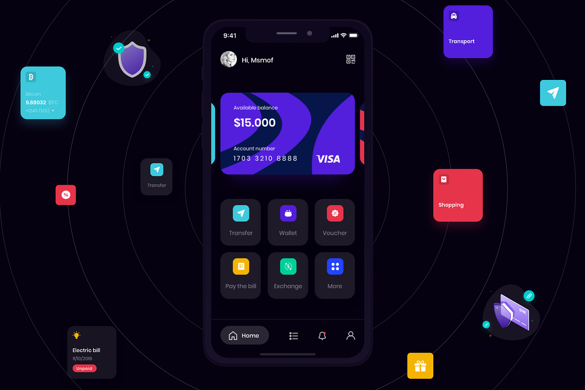 MOLLET - Wallet app UI Kit, an App Template by Bymsmof (Photo 7 of 7)