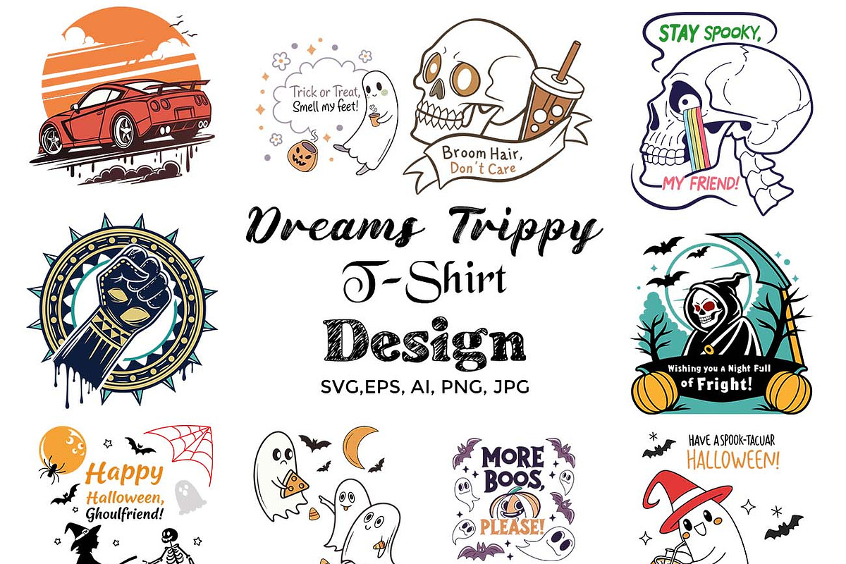 Dreams  Trippy T-Shirt Design, a Print Template by Studio Retouch (Photo 1 of 11)