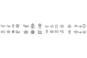 Collection of web icons representing, a Transportation Illustration by ZinetroN