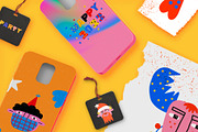 80s Christmas vibrant crazy stickers, an Illustration by okchizh (Thumbnail 7 of 7)