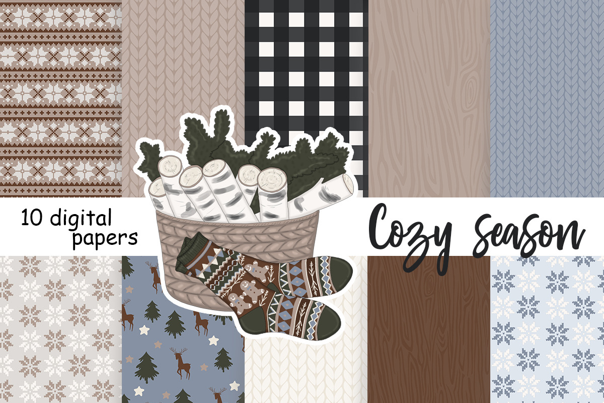 Cozy Season Pattern, a Pattern Graphic by GlamArtZhanna (Photo 2 of 3)