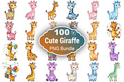 Cute Giraffe Clipart, an Animal Illustration by Forhadx5 (Thumbnail 1 of 8)