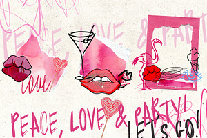 Just Pink Collage Background Texture